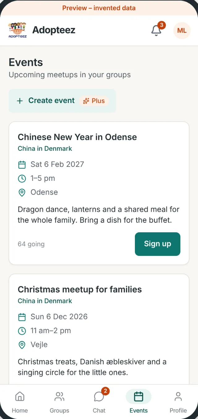 The list of events: Chinese New Year in Odense, a Christmas meetup for families in Vejle and an online talk in China Worldwide.